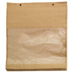Sac papier liass� avec fen�tre en amidon de ma�s - 4, 5 kg 35 x 35 cm