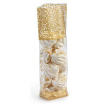Sachet opp glac fond carton 12 x 27, 5 cm impression dentelle or