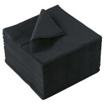 Serviette couleur - noire 33 x 33 cm