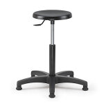 Tabouret d'atelier pi�tement noir assise diam�tre 36 cm 45 / 65 cm de hauteur (min. / max. )