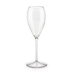 Verre  pied et flte plastique rutilisable flte  champagne 17 cl