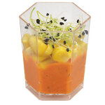 Verrine en plastique - modle verre facettes - 39, 5 x 52 mm