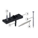 Clip de fixation pour vissage invisible (60 pices par paquet) pour lames de terrasse resysta