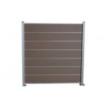 Kit xxl de cl�ture composite / brise - vue embo�table, brun 1860 mm (hauteur) x 20 mm (�paisseur) x 1800 ...