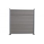 Kit xxl de cl�ture composite / brise - vue embo�table, gris 1860 mm (hauteur) x 20 mm (�paisseur) x 1800 ...