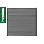 Kit xxxl premium, cl�ture composite coex, gris, 20 mm (s) x 1790 mm (l) x 1750 mm (h), syst�me de cl�ture ...