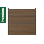 Kit xxxl premium, cl�ture composite coex, teck, 20 mm (s) x 1790 mm (l) x 1750 mm (h), syst�me de cl�ture ...