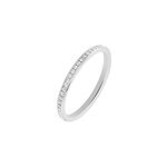Alliance laurie demi - tour or blanc diamant