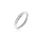 Alliance laurie demi - tour or blanc diamant