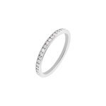 Alliance laurie demi - tour or blanc diamant
