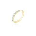 Alliance mano ruban plat or bicolore