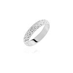 Alliance mathena ruban plat or blanc