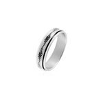 Bague acier blanc lucas
