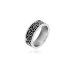 Bague acier blanc ugo