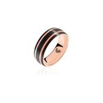 Bague acier rose