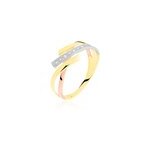 Bague ainhoa or tricolore diamant