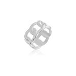 Bague aissata acier blanc