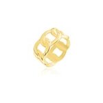 Bague aissata acier dore
