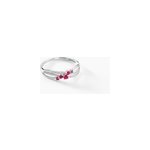 Bague amarylis or blanc rubis diamant