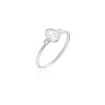 Bague argent blanc afonso oxyde de zirconium