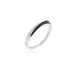 Bague argent blanc agoston oxydes de zirconium