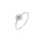 Bague argent blanc auxana oxyde de zirconium