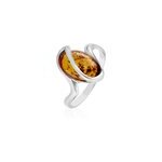 Bague argent blanc leeloo ambre Bague argent blanc leeloo ambre
