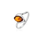 Bague argent blanc nailla ambre Bague argent blanc nailla ambre