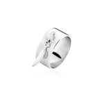Bague argent blanc psara