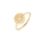 Bague artea plaqu or jaune oxyde de zirconium