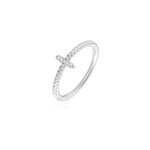 Bague biche argent blanc oxyde de zirconium