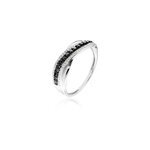 Bague calliste or blanc diamant