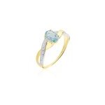 Bague candice or jaune topaze