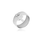 Bague cecil argent blanc