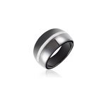 Bague ceramik design argent blanc oxyde de zirconium et céramique Bague ceramik design argent blanc oxyde de zirconium et céramique