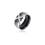 Bague ceramique x argent blanc oxyde de zirconium et céramique Bague ceramique x argent blanc oxyde de zirconium et céramique