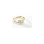 Bague chloe or jaune topaze et oxyde de zirconium Bague chloe or jaune topaze et oxyde de zirconium