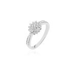 Bague chou or blanc diamant
