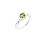 Bague clothilde or blanc peridot et oxyde