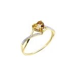 Bague clothilde or jaune citrine et oxyde
