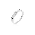 Bague daphne or blanc diamant
