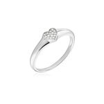 Chevali�re argent deep in love oxydes de zirconium