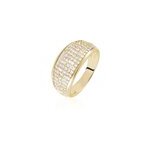 Bague edenne plaqu or jaune oxyde de zirconium