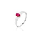 Bague edgina or blanc rubis et diamant