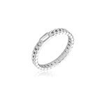 Bague eldi argent blanc oxyde de zirconium