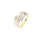 Bague eleonore or tricolore diamant