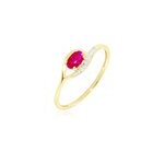 Bague emotion or jaune rubis diamant