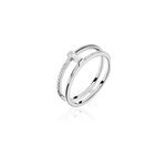 Bague erynn argent blanc oxyde de zirconium