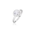 Bague eternite argent blanc oxyde de zirconium
