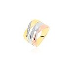 Bague exauce or tricolore diamant